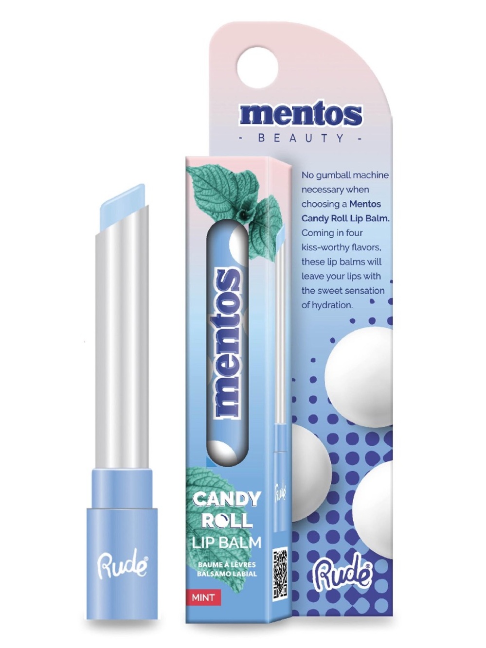 Rude Cosmetics x Mentos Candy Roll Lip Balm – Mint – NEW